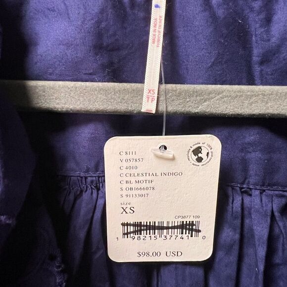 Free People Maisie Cutwork Top in Celestial Indigo - Picture 8 of 9